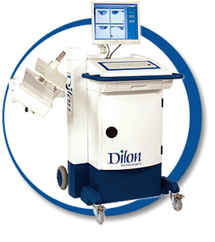 Imagen: La Cámara Gamma Dilon 6800, diseñada para Imaginología Gamma Específica del Seno (BSGI), un procedimiento de imaginología molecular del seno (Foto cortesía de Dilon Technologies).